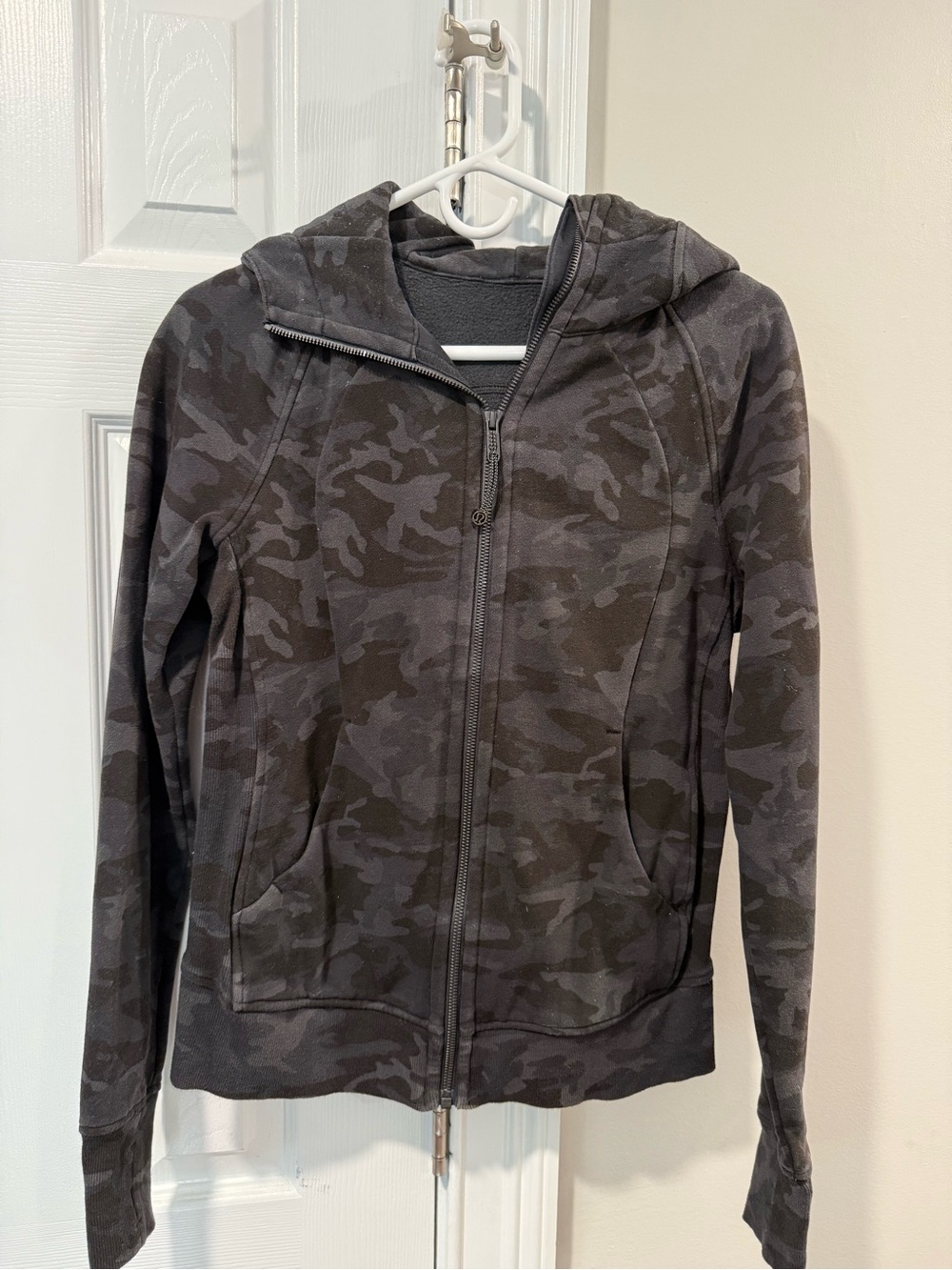 lululemon athletica Dark Gray Camo Zip Hoodie